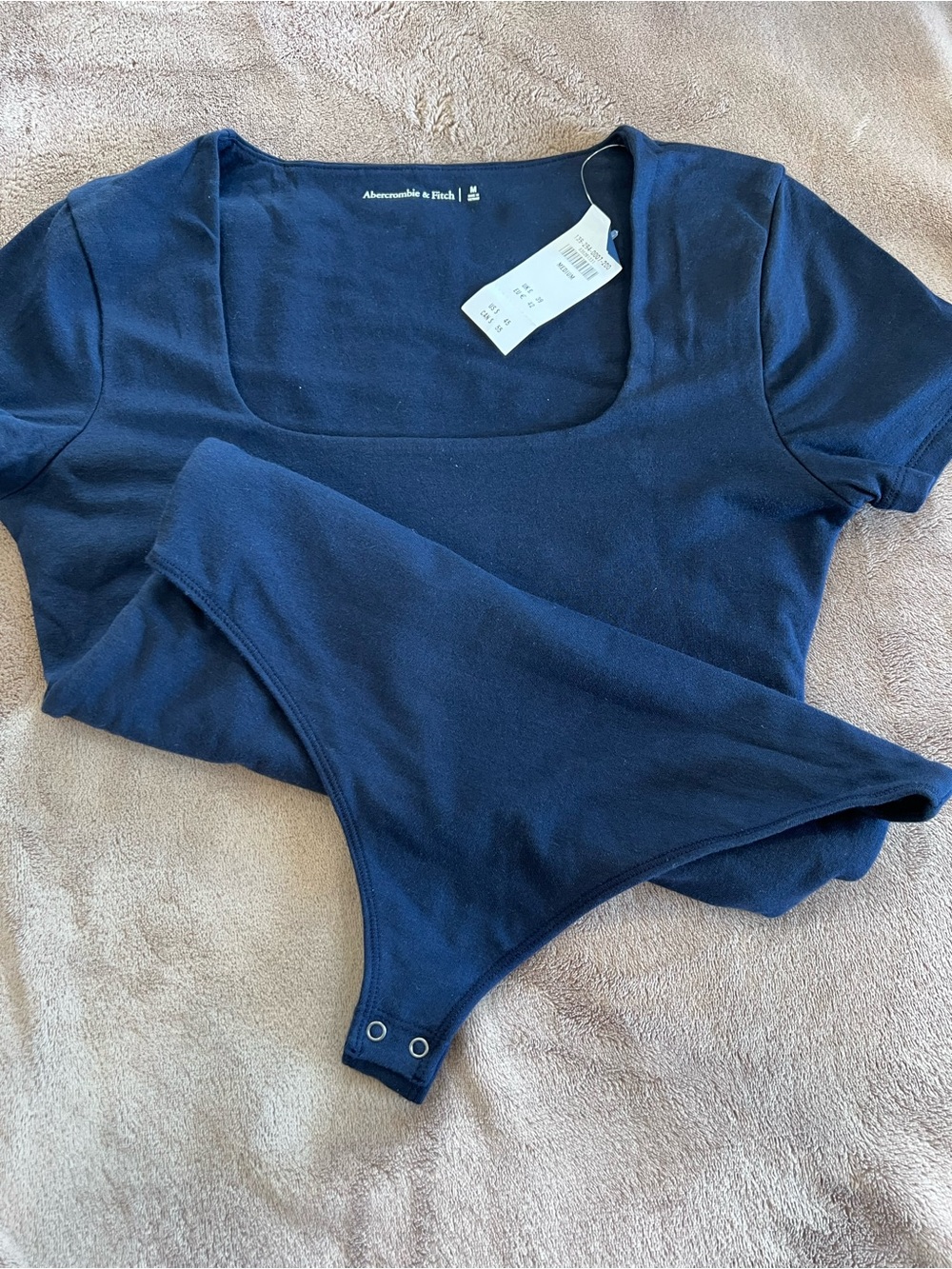 Abercrombie & Fitch Navy Square Neck Bodysuit